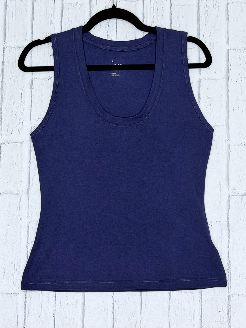 💙 A New Day U-Neck Slim Fit Tank Top Navy Blue Size S NWT
